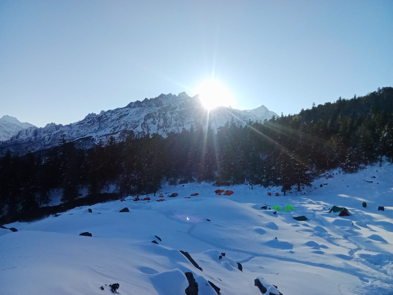 Kuari Pass top view Nanda Devi peak