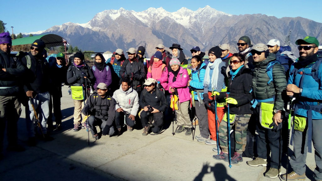 Kuari Pass trek snow-capped Himalayan peaks