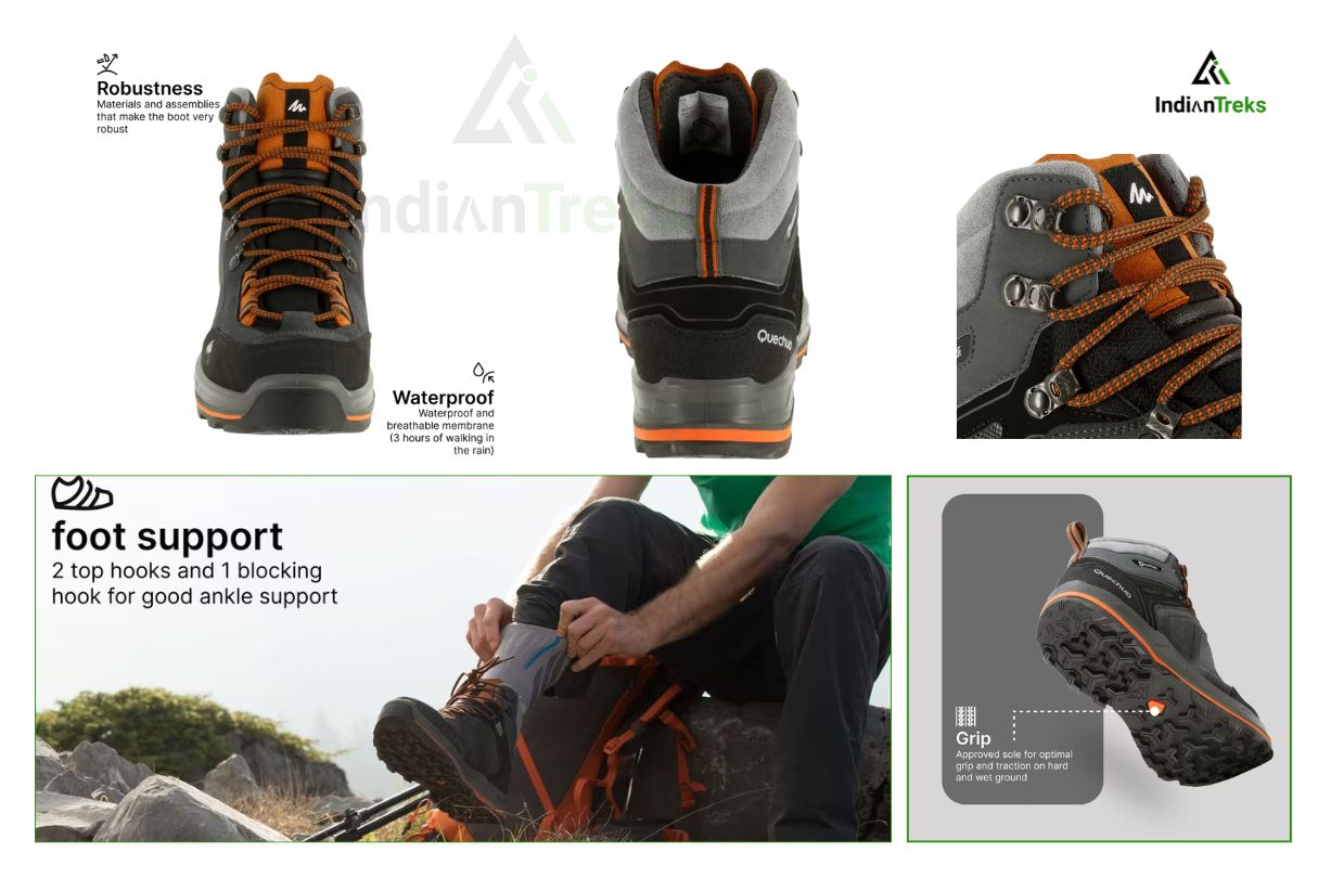 Quechua Trek 100 trekking shoes for Himalayan treks