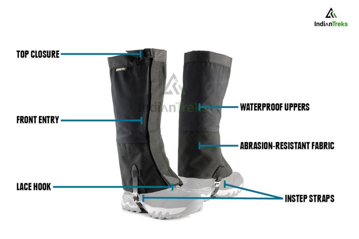 Lightweight hiking gaiters for trekking