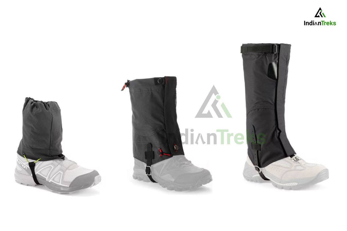 Insulated gaiters for winter trekking