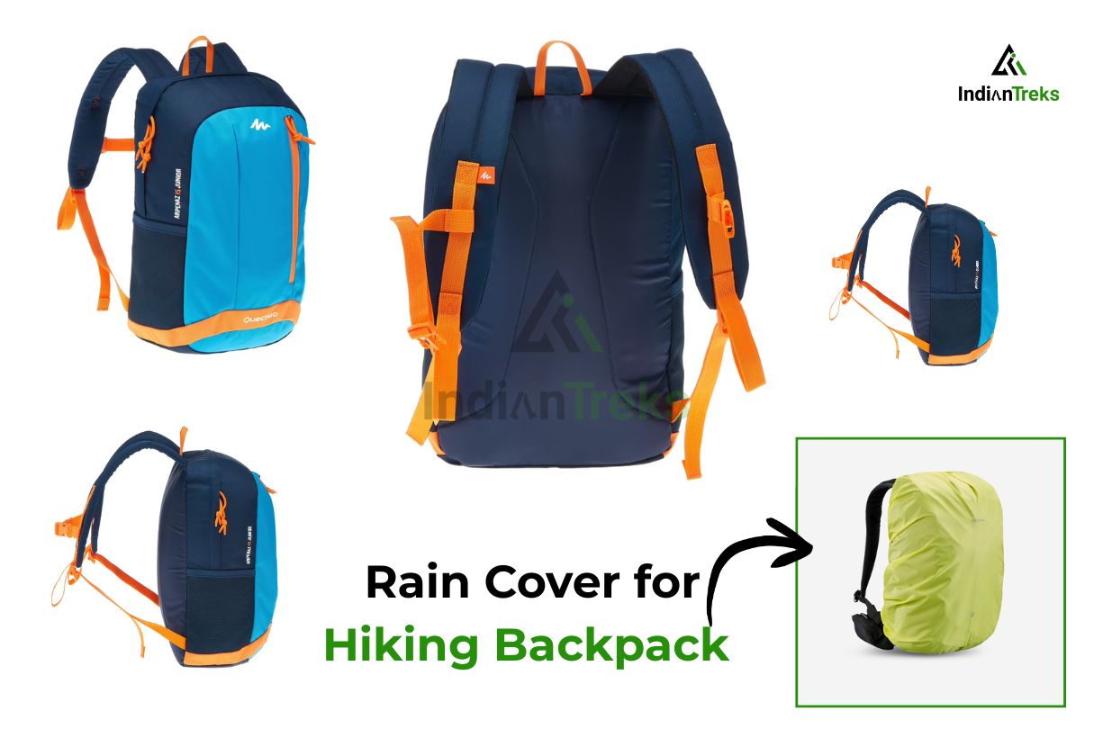 Lightweight daypack for Himalayan trek with essentials like water bottle and snacks