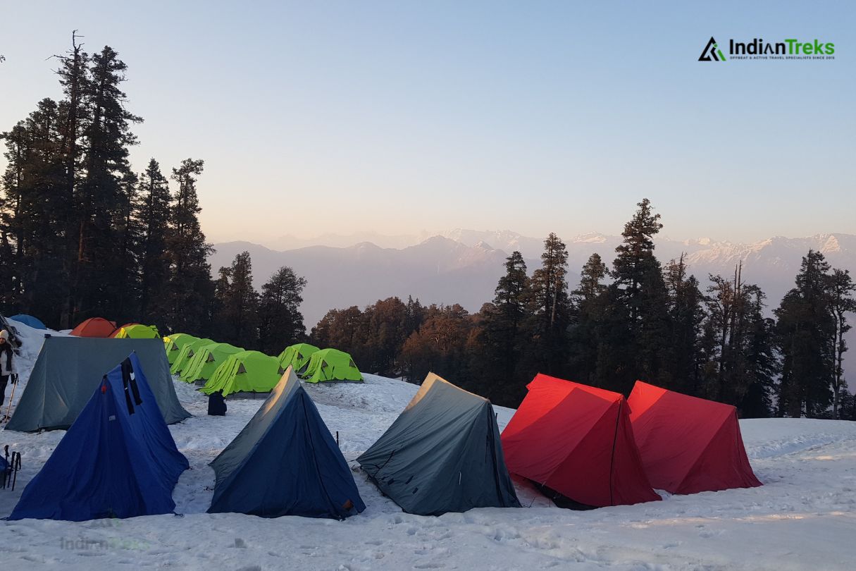 Sunset over Kedarkantha trek