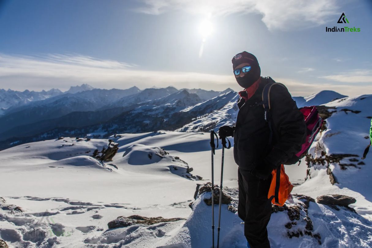 Early morning sunrise from Kedarkantha Base Camp